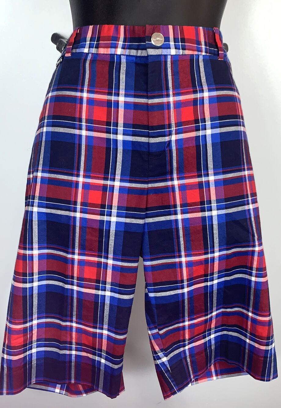Ralph Lauren Bermuda Shorts Women's 8 Red/Blue Plaid
